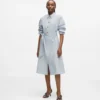 Vestido camisero con letras Karl