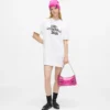 Vestido camiseta con grafiti