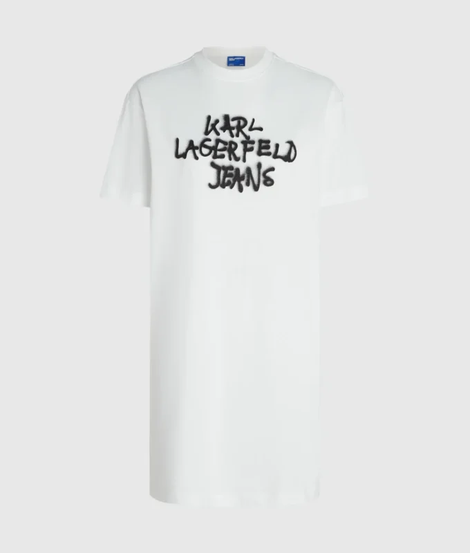 Vestido camiseta con grafiti