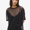 Vestido camiseta de malla