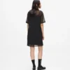 Vestido camiseta de malla
