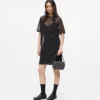 Vestido camiseta de malla