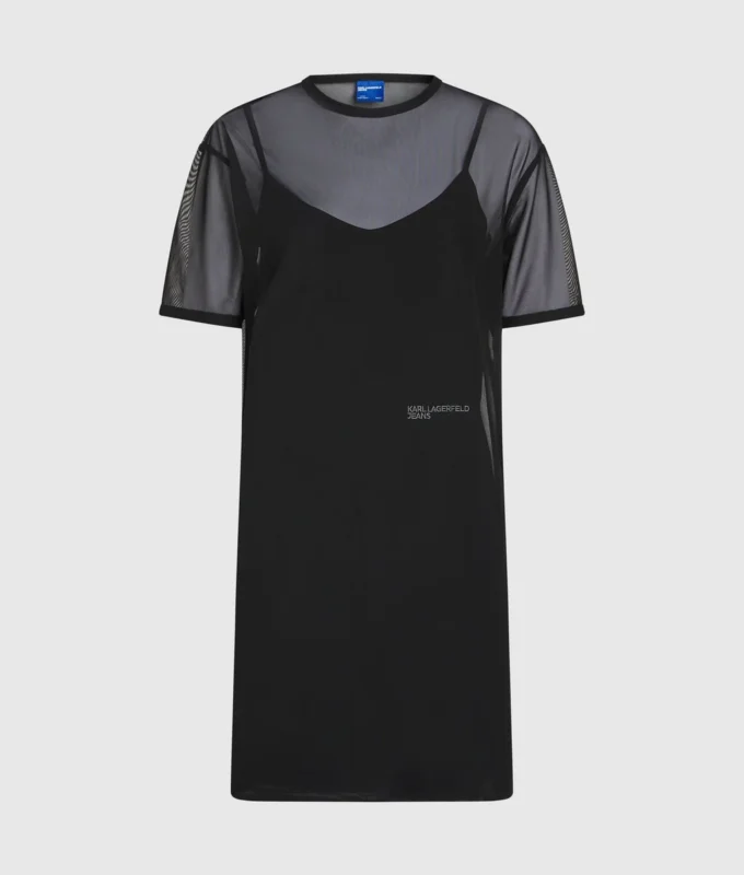 Vestido camiseta de malla