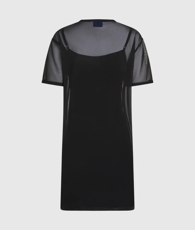 Vestido camiseta de malla