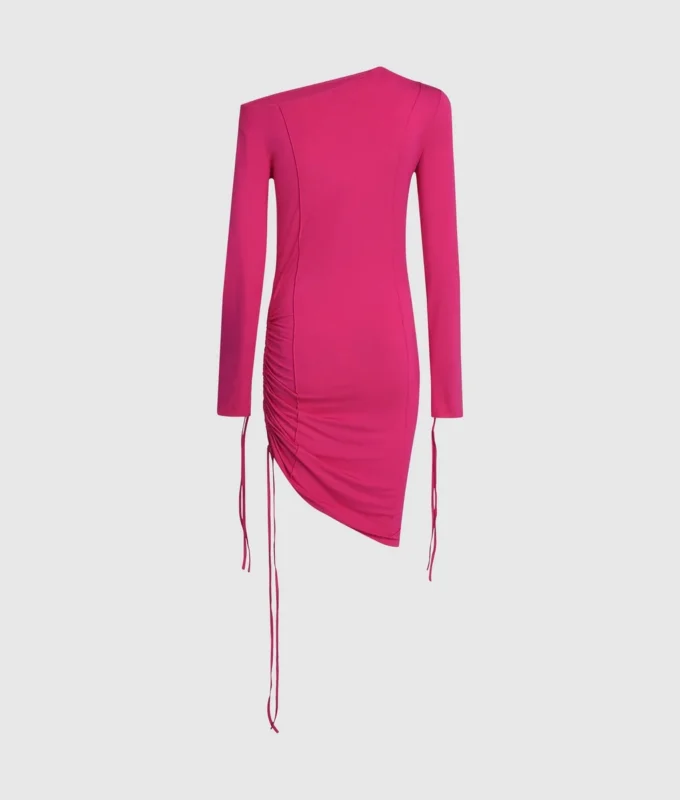 Vestido con cordón ajustable y hombros descubiertos