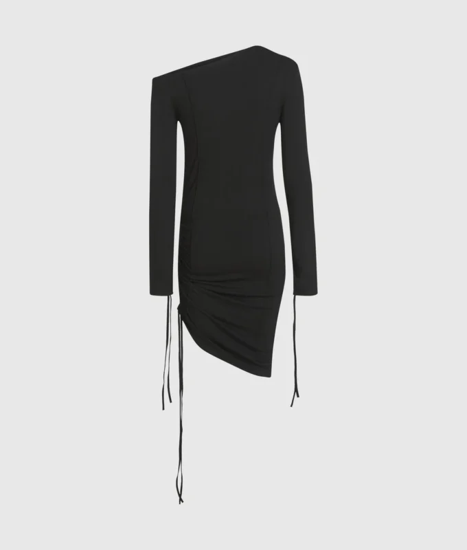 Vestido con cordón ajustable y hombros descubiertos