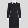 VESTIDO CON CUELLO BLANCO