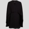 VESTIDO CORTO CON CAPA