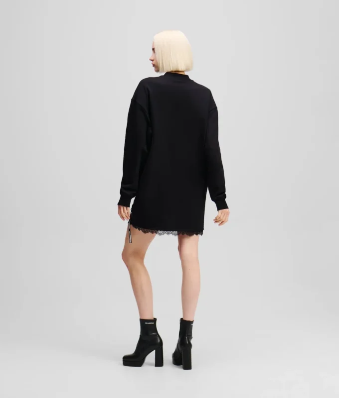 VESTIDO DE CHALECO CON DETALLES DE ENCAJE
