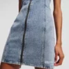 VESTIDO DE DENIM CON CUELLO EN V
