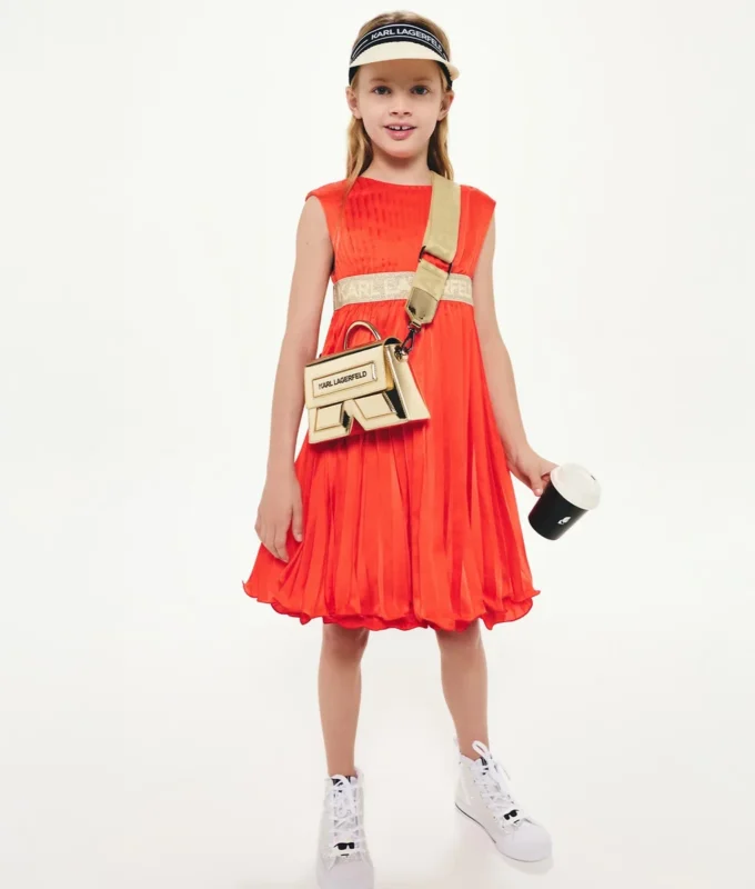 VESTIDO DE FIESTA CON LOGOTIPO PARA NIÑA