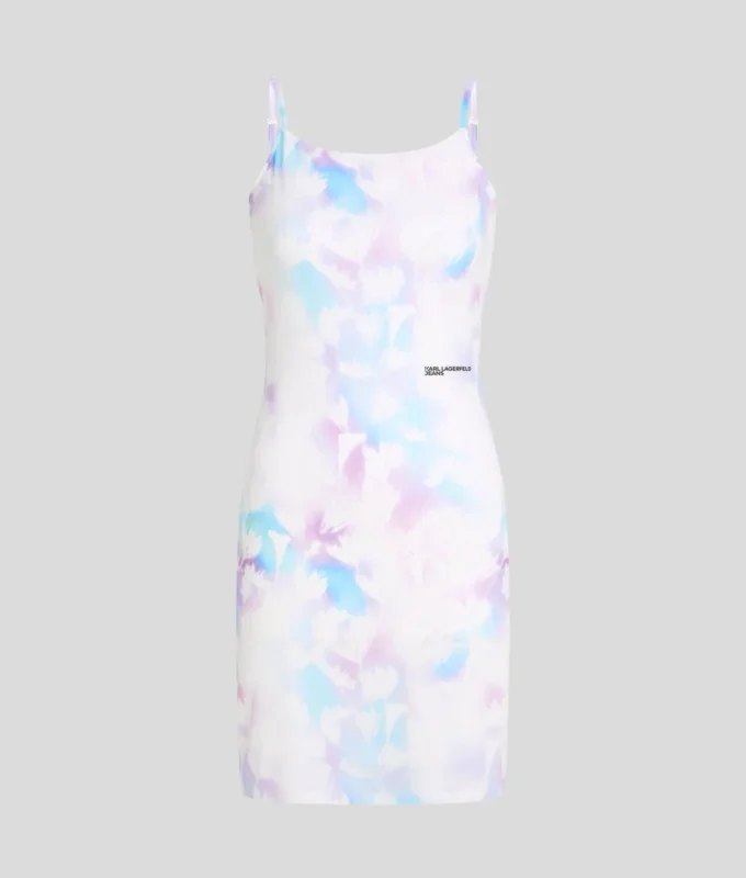 VESTIDO DE MALLA CON ESTAMPADO FLORAL