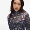 Vestido de malla con estampado integral
