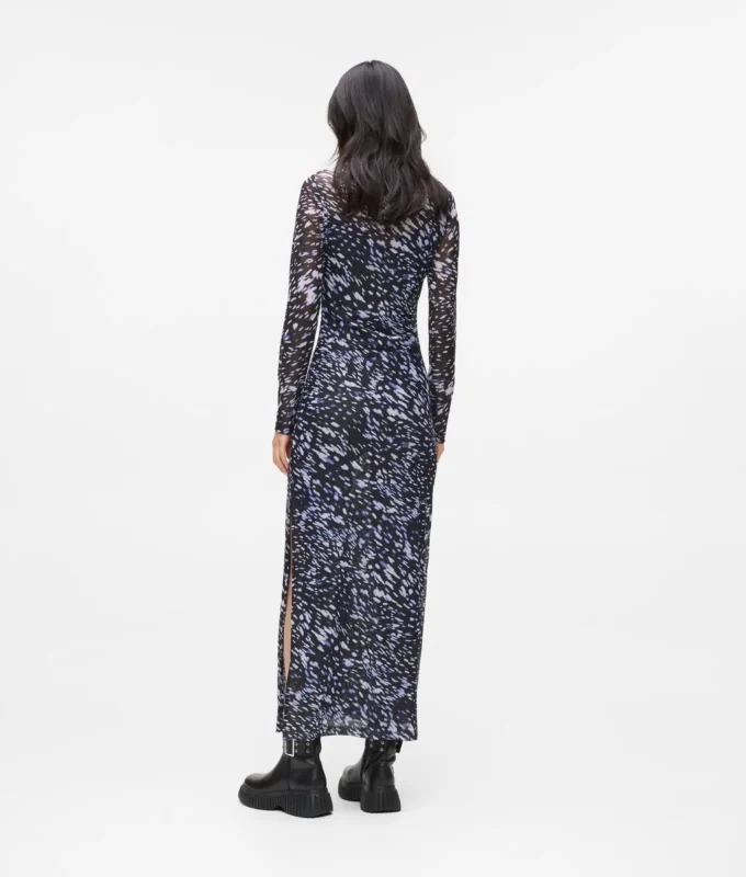 Vestido de malla con estampado integral