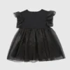 Vestido de malla con pedrería para bebé