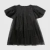 Vestido de malla con pedrería para niña
