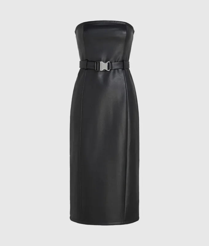 Vestido de piel sintética