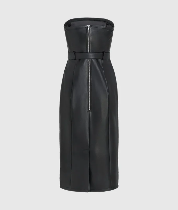Vestido de piel sintética