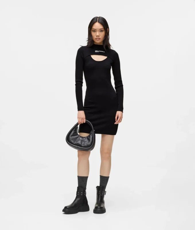 Vestido de punto con aberturas