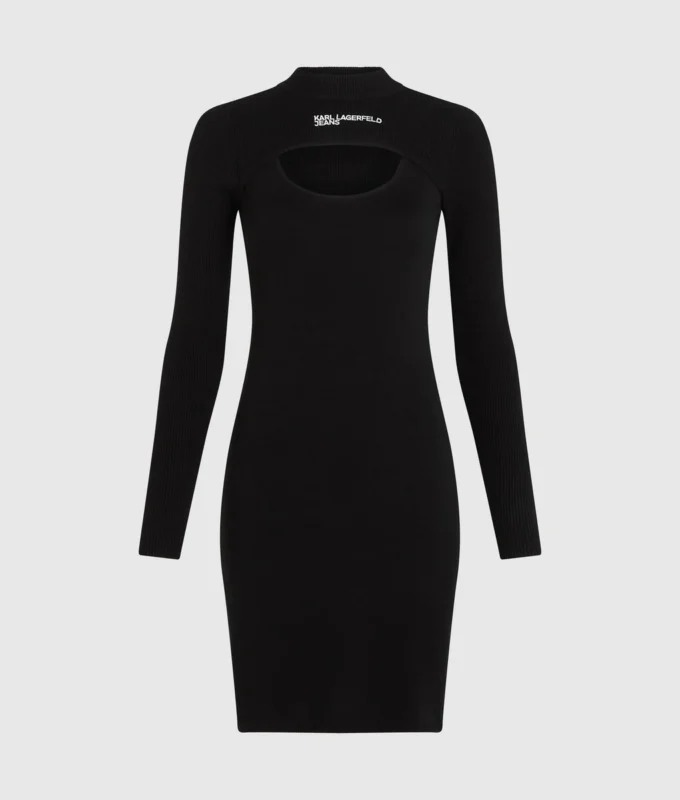 Vestido de punto con aberturas