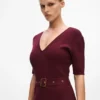 Vestido de punto con cinturón