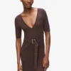 Vestido de punto con cinturón