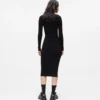 Vestido de punto con cremallera delantera
