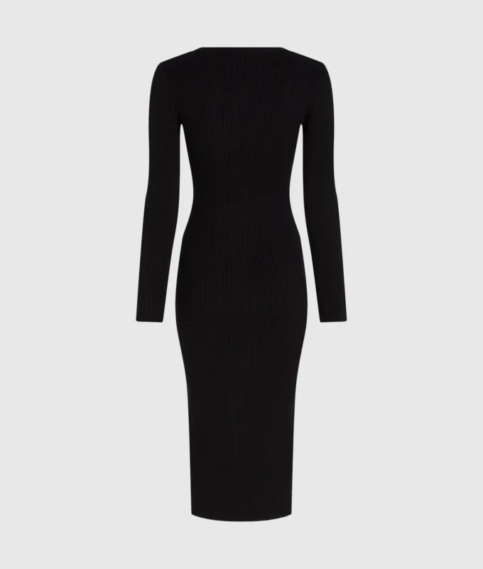 Vestido de punto con cremallera delantera