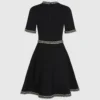 Vestido de punto con detalles bouclé