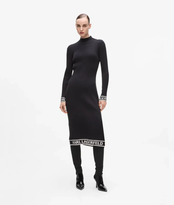 Vestido de punto con logotipo