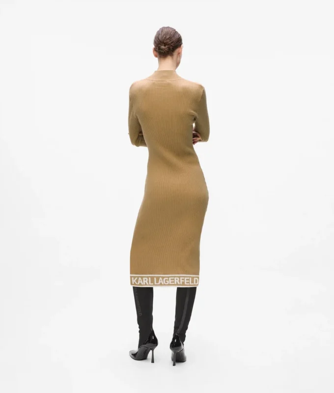 Vestido de punto con logotipo