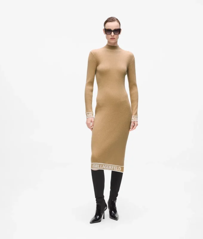 Vestido de punto con logotipo
