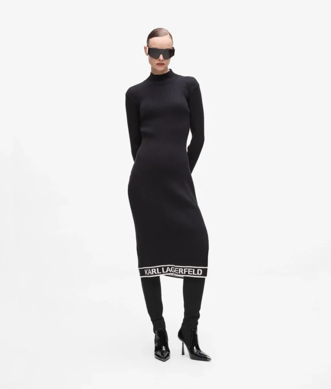 Vestido de punto con logotipo