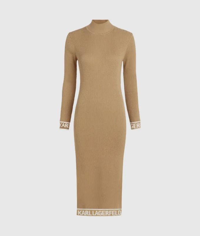 Vestido de punto con logotipo