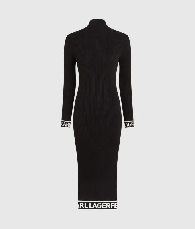 Vestido de punto con logotipo