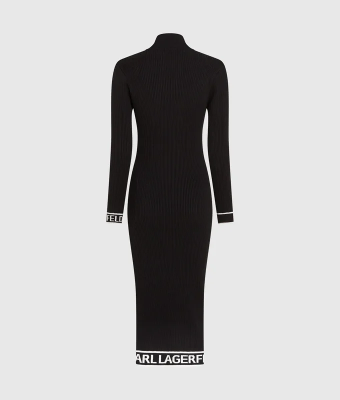Vestido de punto con logotipo