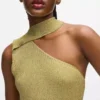 Vestido de punto metalizado