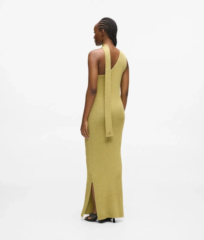 Vestido de punto metalizado