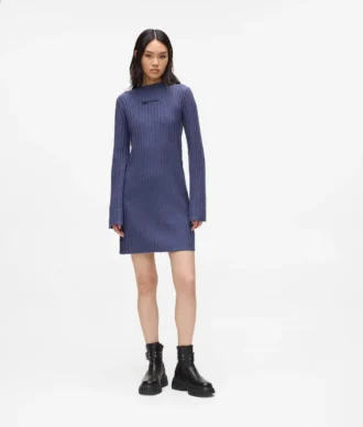 Vestido de punto plisado