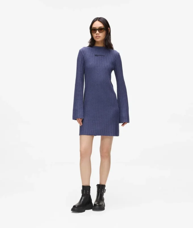 Vestido de punto plisado