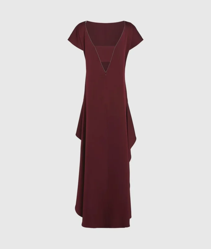 Vestido de satén con espalda abierta