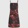 Vestido de satén con estampado integral