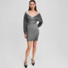 VESTIDO DE SUDADERA CON HOMBROS DESCUBIERTOS