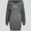 VESTIDO DE SUDADERA CON HOMBROS DESCUBIERTOS