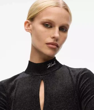 Vestido de terciopelo brillante