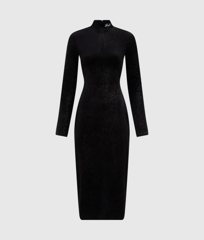 Vestido de terciopelo brillante