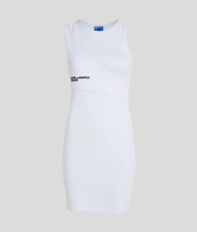 VESTIDO DE TIRANTES ACANALADO