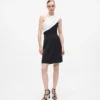 Vestido drapeado con un solo hombro