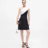 Vestido drapeado con un solo hombro