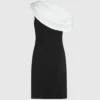 Vestido drapeado con un solo hombro